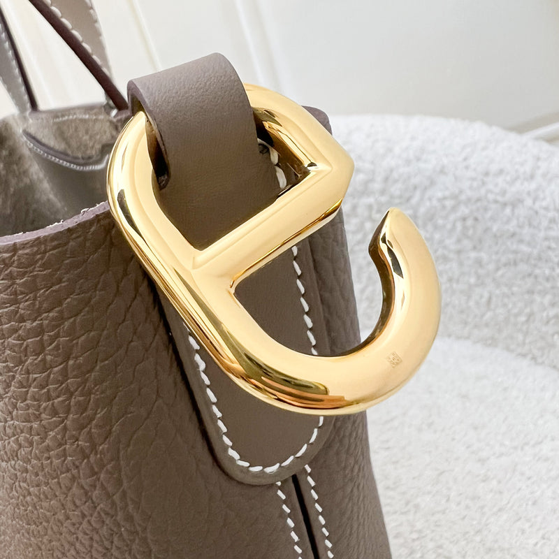 Hermes In The Loop 18 Bag in Etoupe Clemence / Swift Leather and GHW