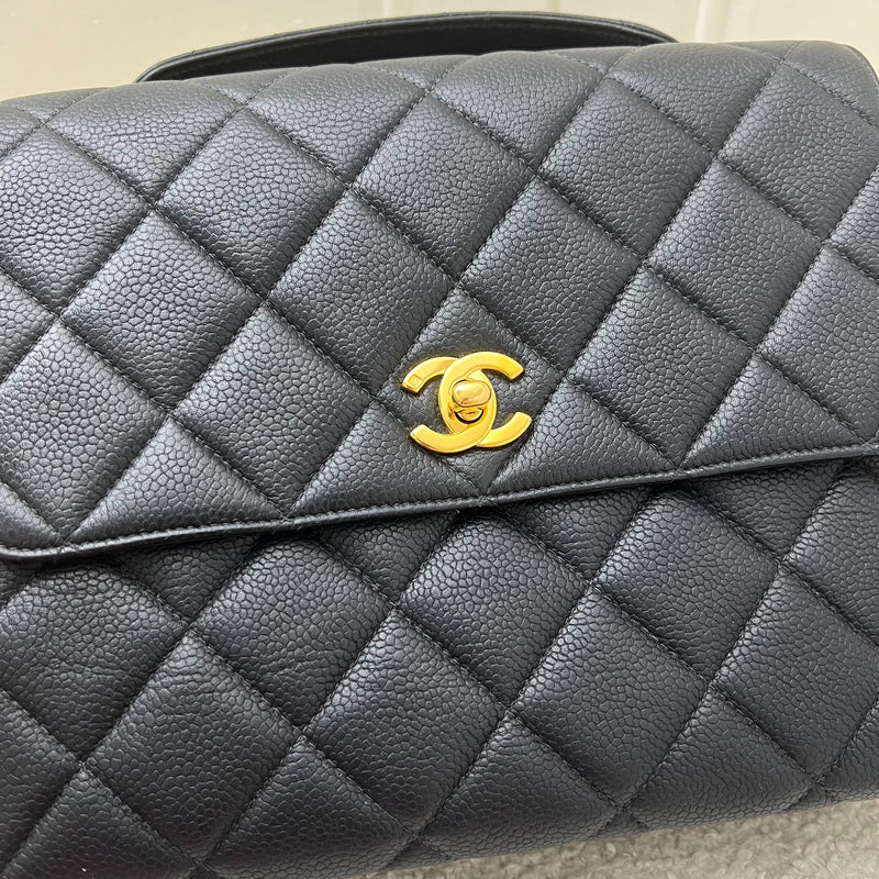 Chanel Vintage Medium Square Flap in Black Caviar and 24K GHW