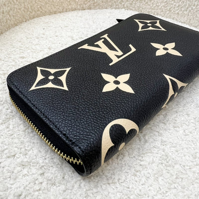 LV Clemence Wallet in Bicolor Monogram Empreinte Leather and GHW