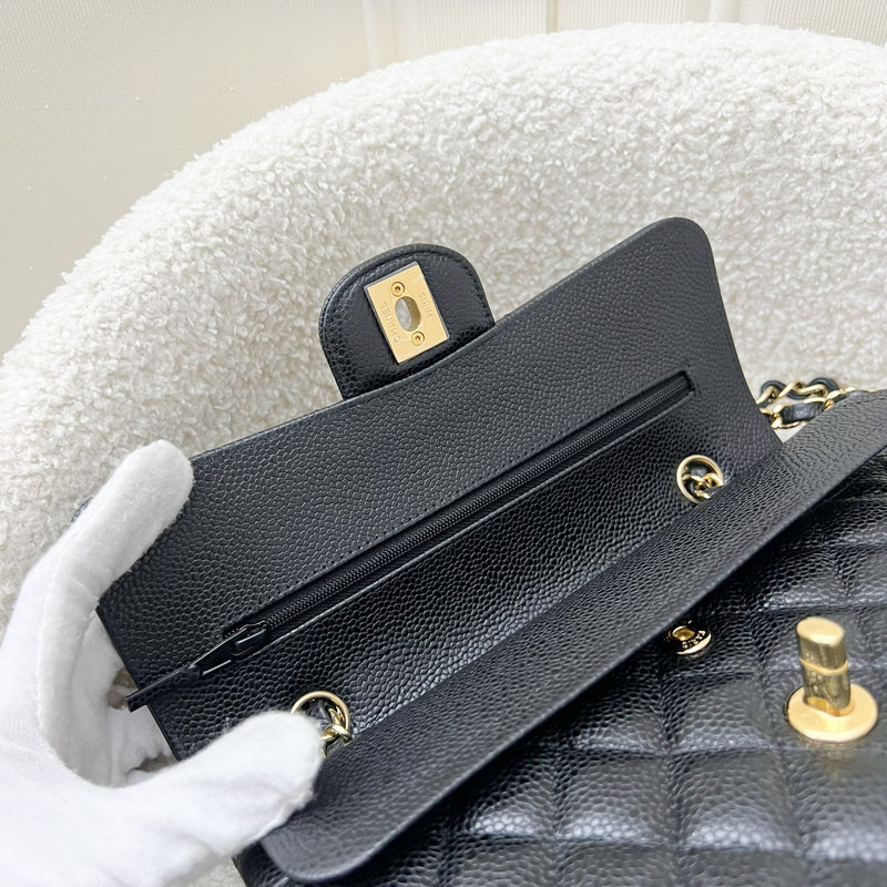 Chanel Small Classic Flap CF in Black Caviar and GHW