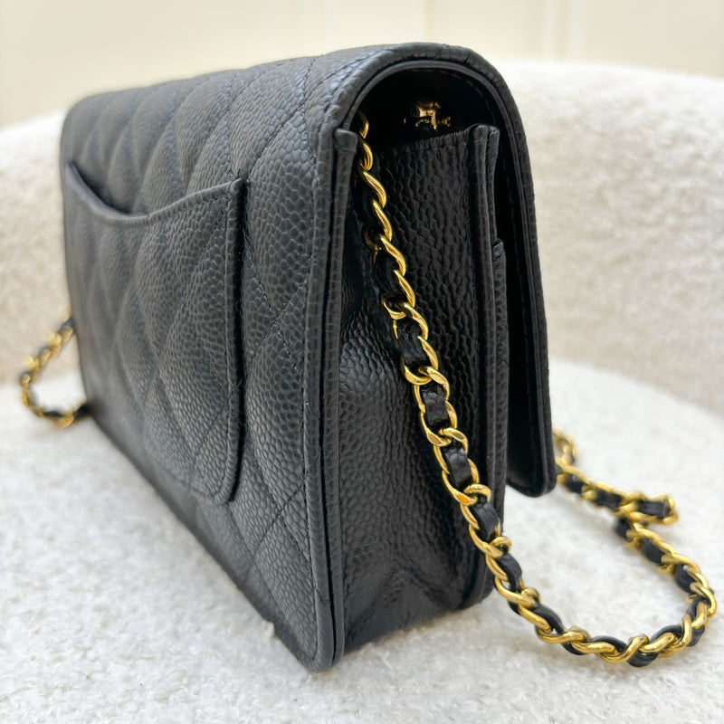 Chanel Classic Wallet on Chain WOC in Black Caviar and GHW