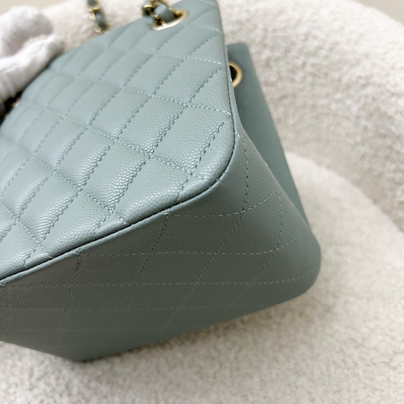 Chanel Bucket Bag in 23C Seafoam Grey Green Caviar and LGHW