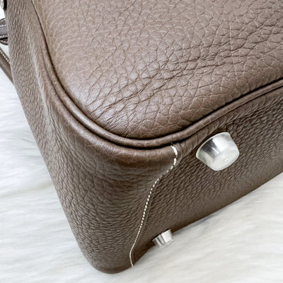 Hermes Lindy 30 in Etoupe Clemence Leather and PHW