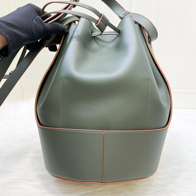 Loewe Balloon Bag in Dark Olive Green Calfskin and GHW
