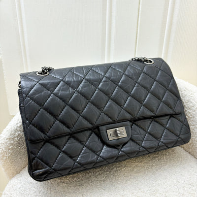 Chanel 2.55 Reissue 226 Flap in Black Distressed Calfskin and RHW