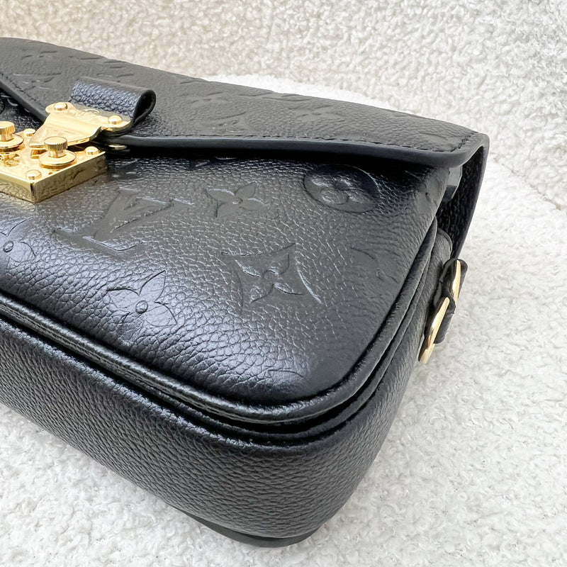 LV Pochette Metis East West in Black Giant Monogram Empreinte Leather and GHW