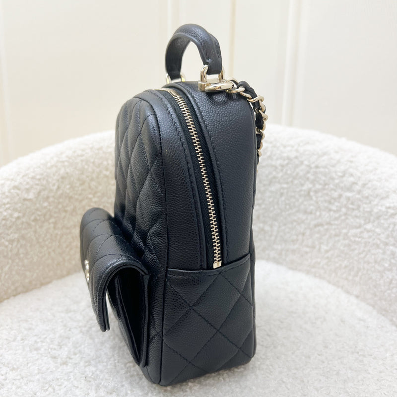 Chanel 24C Mini Backpack in Black Caviar and GHW