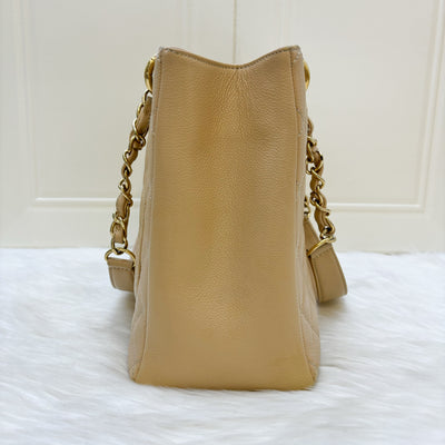 Chanel Grand Shopping Tote GST in Beige Caviar GHW