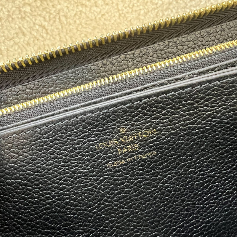 LV Clemence Wallet in Bicolor Monogram Empreinte Leather and GHW