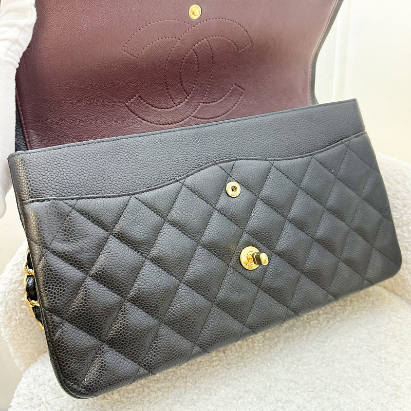 Chanel Jumbo Classic Flap DF in Black Caviar and GHW