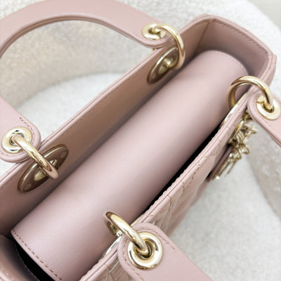 Dior Lady Dior ABCDior Small Bag in Blush Pink Lambskin and LGHW