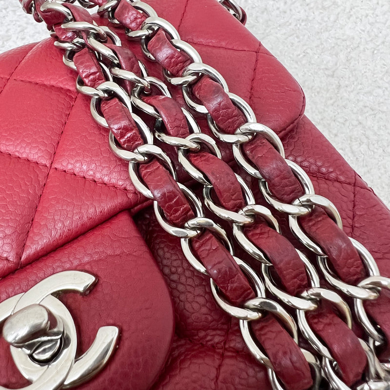 Chanel Classic Square Mini Flap in Red Caviar and SHW