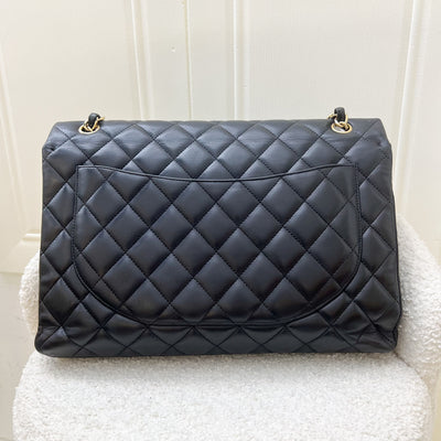 Chanel Maxi Classic Flap SF in Black Lambskin and GHW