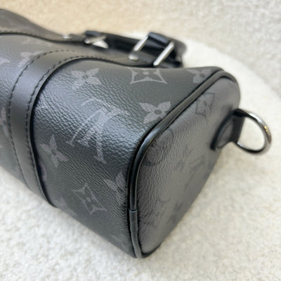 LV Keepall XS in Eclipse Reverse Monogram Canvas and Gunmetal HW