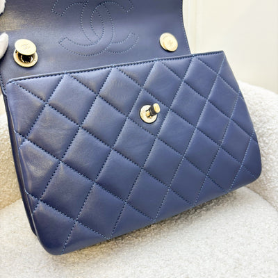 Chanel Trendy CC Small Flap in Dark Blue Lambskin and LGHW