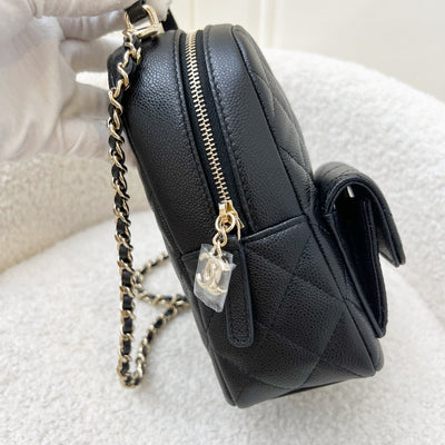 Chanel 24C Backpack in Black Caviar and GHW