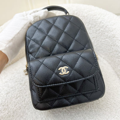 Chanel 24C Backpack in Black Caviar and GHW