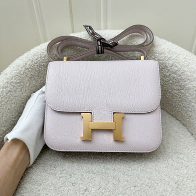 Hermes Constance 18 in Mauve Pale Chevre Mysore Leather and RGHW