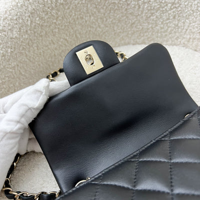 Chanel Classic Square Mini Flap in Black Lambskin and LGHW