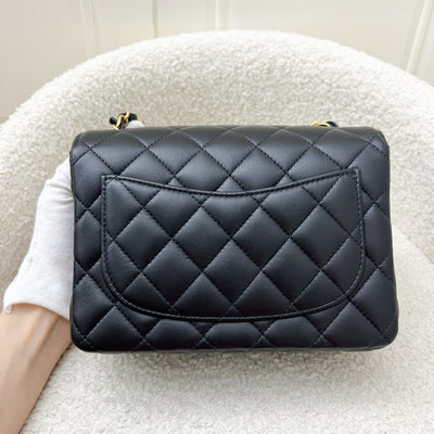 Chanel Seasonal Mini Square Casino Charms in Black Lambskin and AGHW