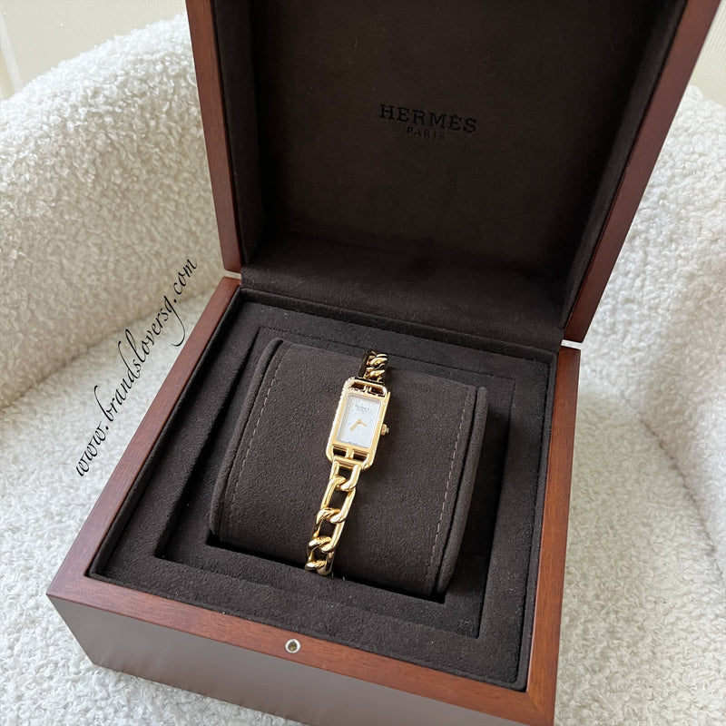 Hermes Nantucket SM Diamond-set Rose Gold Watch with 18K Rose Gold Bracelet