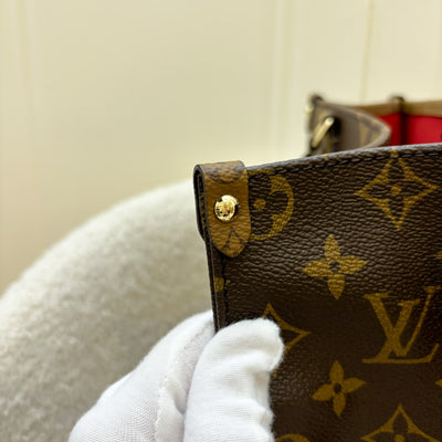 LV Onthego PM in Monogram and Reverse Monogram Canvas and GHW