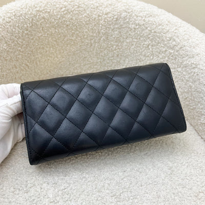 Chanel Classic Long Wallet in Black Lambskin and SHW