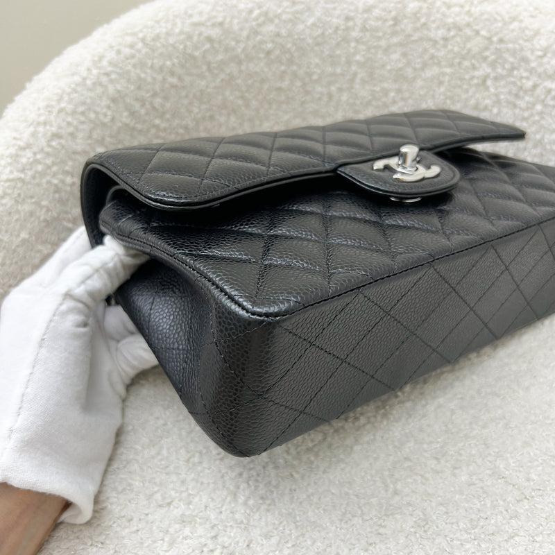 Chanel Small Classic Flap CF in Black Caviar and SHW