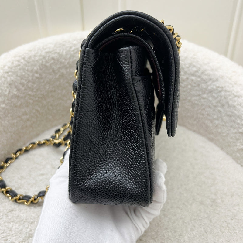 Chanel Small Classic Flap CF in Black Caviar and GHW