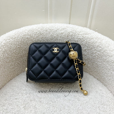Chanel Pearl Crush Mini Camera Bag in Black Lambskin and AGHW