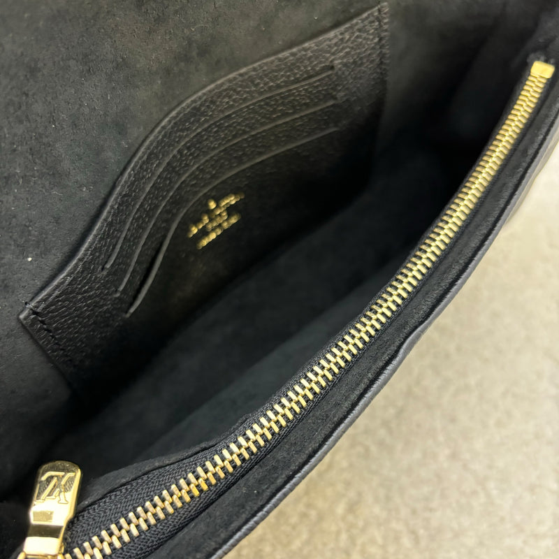 LV Wallet On Chain Ivy in Black Monogram Empreinte in GHW