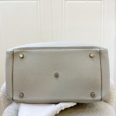 Hermes Lindy 30 in Gris Perle Clemence Leather and PHW