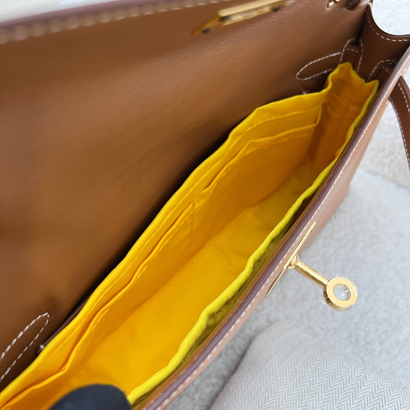Hermes Kelly Elan in Gold Madame Leather and GHW