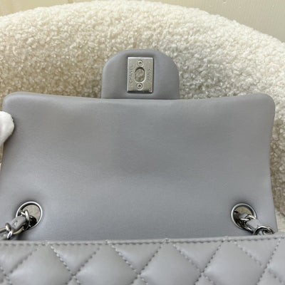 Chanel Mini Rectangle Flap in Grey Lambskin SHW