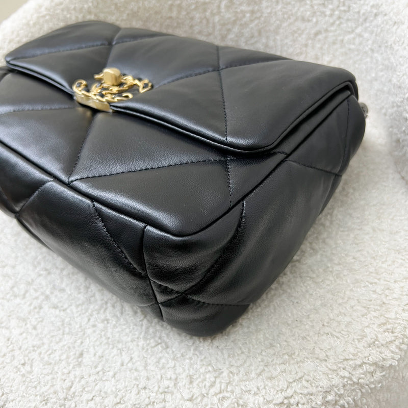 Chanel 19 Small Flap in Black Lambskin and 3-tone HW