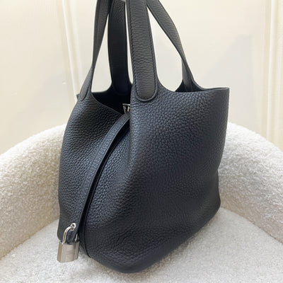 Hermes Picotin 18 in Noir Black Clemence Leather and PHW