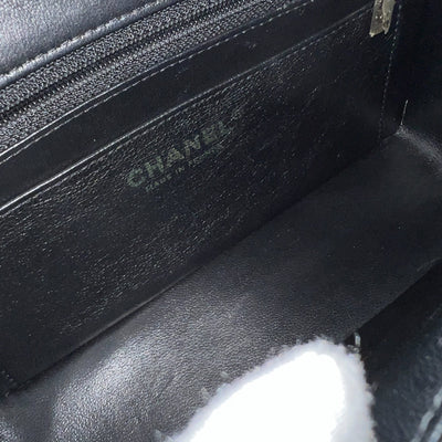 Chanel Classic Mini Rectangle Flap in Black Lambskin and LGHW