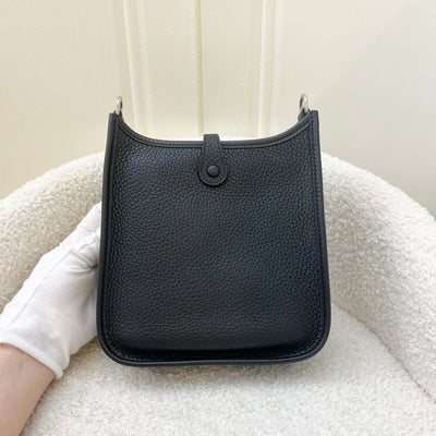 Hermes Mini Evelyne TPM in Noir Black Clemence Leather and PHW