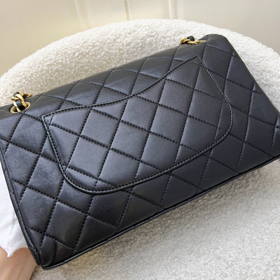 Chanel 23P Seasonal Flap Bag in Black Lambskin and AGHW