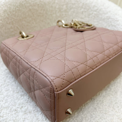 Dior Lady Dior ABCDior Small Bag in Blush Pink Lambskin and LGHW