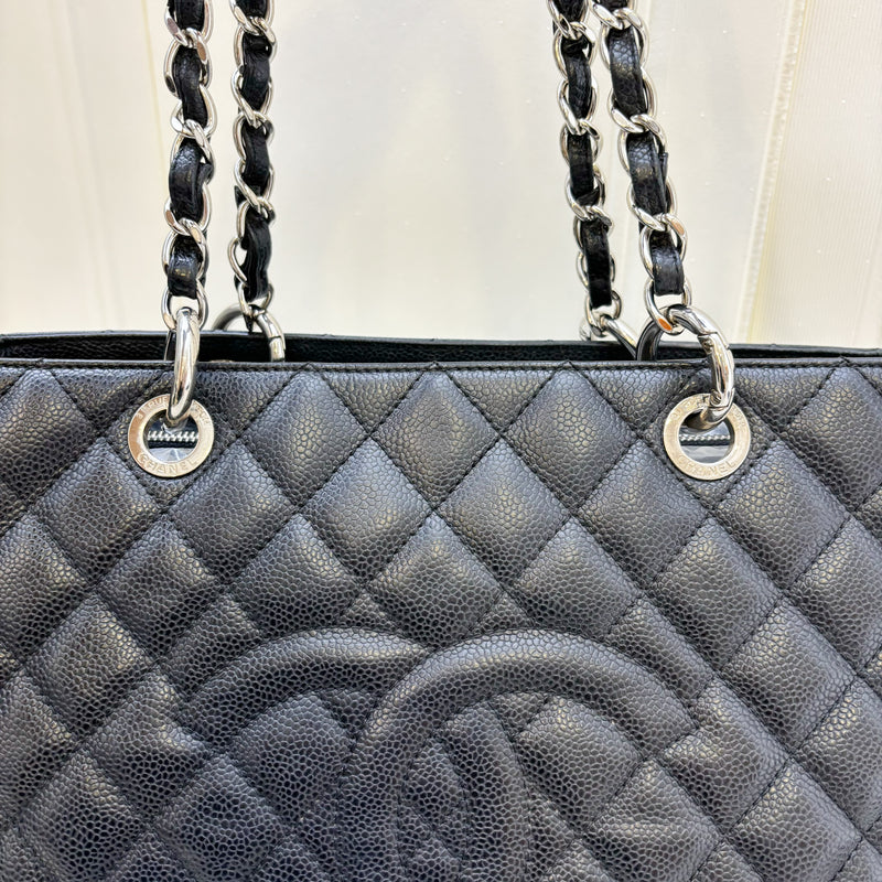 Chanel Grand Shopping Tote GST in Black Caviar and SHW