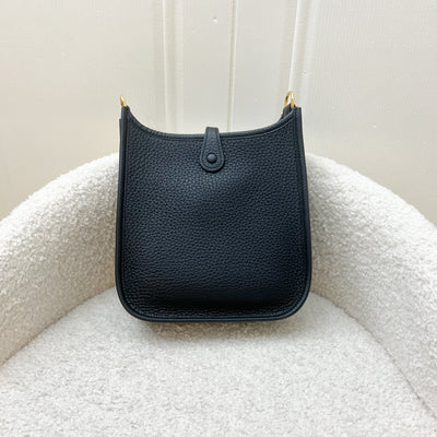 Hermes Mini Evelyne TPM in Noir Black Clemence Leather GHW