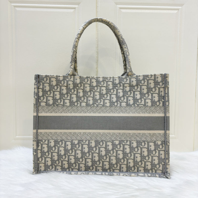 Dior Medium Book Tote in Grey Oblique Canvas