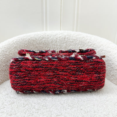 Chanel Small Classic Flap CF in Red Tweed and SHW