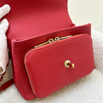 Chanel Medium Business Affinity Flap in Red Caviar and LGHW