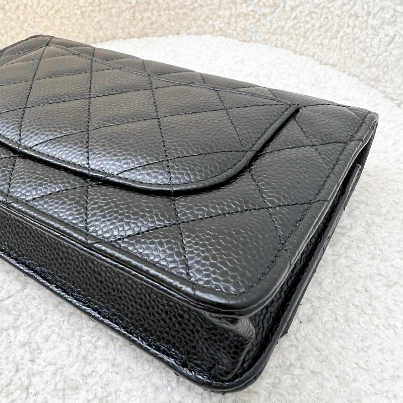 Chanel Classic Wallet on Chain WOC in Black Caviar and GHW