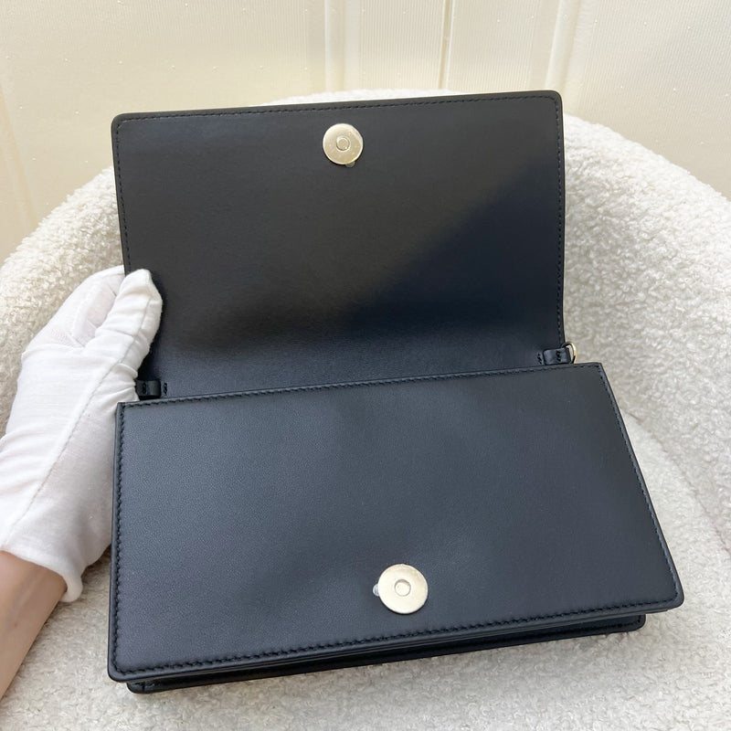 Dior Lady Dior Pouch / Wallet on Chain WOC in Black Cannage Lambskin and LGHW