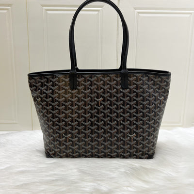 Goyard Artois PM Tote in Black Signature Goyardine Canvas