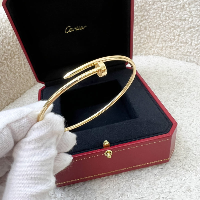 Cartier Juste Un Clou JUC Bracelet Small Model in 18K Yellow Gold Sz 17