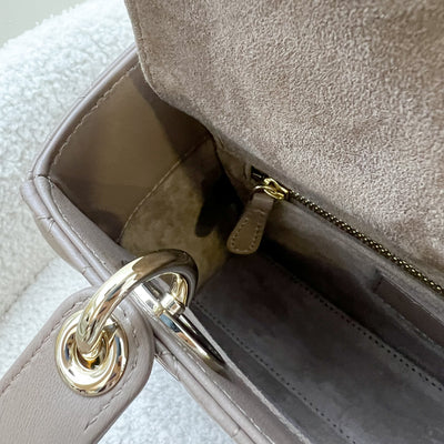 Dior Lady Dior ABCDior Small Bag in Warm Taupe Lambskin and LGHW